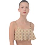 Classic Earthtone Argyle (2) Frill Bikini Top