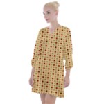 Classic Earthtone Argyle (2) Open Neck Shift Dress