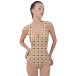 Classic Earthtone Argyle (2) Side Cut Out Swimsuit