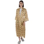 Classic Earthtone Argyle (2) Maxi Satin Kimono
