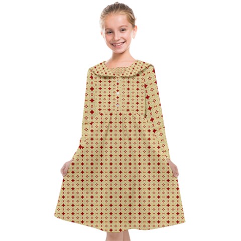 Classic Earthtone Argyle (2) Kids  Midi Sailor Dress from ArtsNow.com