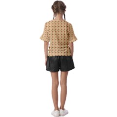 Kids  V-Neck Horn Sleeve Blouse 