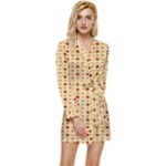 Classic Earthtone Argyle (2) Long Sleeve Satin Robe
