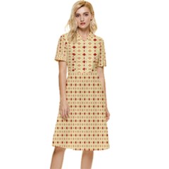 Button Top Knee Length Dress 