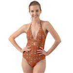 Curviness (2) Halter Cut-Out One Piece Swimsuit