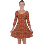 Curviness (2) Quarter Sleeve Skater Dress