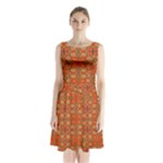Curviness (2) Sleeveless Waist Tie Chiffon Dress