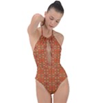 Curviness (2) Plunge Cut Halter Swimsuit