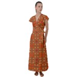 Curviness (2) Flutter Sleeve Maxi Dress