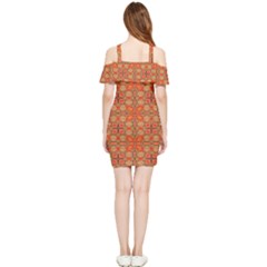 Shoulder Frill Bodycon Summer Dress 