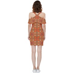 Shoulder Frill Bodycon Summer Dress 