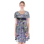 Fanciful (2) Short Sleeve V-neck Flare Dress