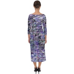 Quarter Sleeve Midi Bodycon Dress 