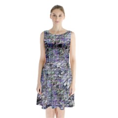 Sleeveless Waist Tie Chiffon Dress 