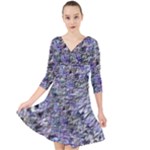 Fanciful (2) Quarter Sleeve Front Wrap Dress