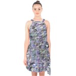 Fanciful (2) Halter Collar Waist Tie Chiffon Dress