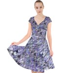 Fanciful (2) Cap Sleeve Front Wrap Midi Dress