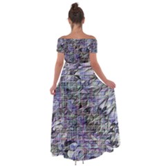 Off Shoulder Open Front Chiffon Dress 
