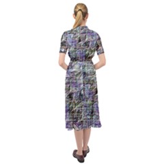 Keyhole Neckline Chiffon Dress 