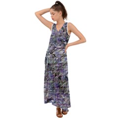 V-Neck Chiffon Maxi Dress 