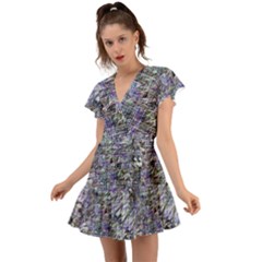 Flutter Sleeve Wrap Dress 