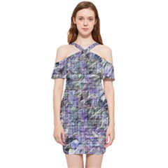 Shoulder Frill Bodycon Summer Dress 