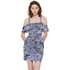 Shoulder Frill Bodycon Summer Dress 