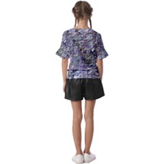 Kids  V-Neck Horn Sleeve Blouse 