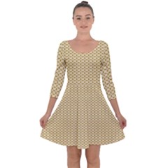 Quarter Sleeve Skater Dress 