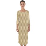 Kevin Style (2) Quarter Sleeve Midi Bodycon Dress
