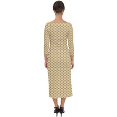 Quarter Sleeve Midi Bodycon Dress 
