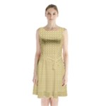 Kevin Style (2) Sleeveless Waist Tie Chiffon Dress