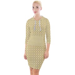 Quarter Sleeve Hood Bodycon Dress 