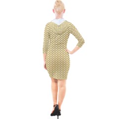 Quarter Sleeve Hood Bodycon Dress 