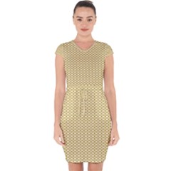 Capsleeve Drawstring Dress  