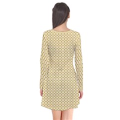 Long Sleeve V-neck Flare Dress 
