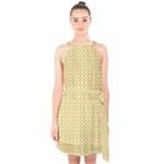 Kevin Style (2) Halter Collar Waist Tie Chiffon Dress