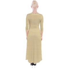 Quarter Sleeve Wrap Maxi Dress 