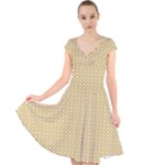 Kevin Style (2) Cap Sleeve Front Wrap Midi Dress