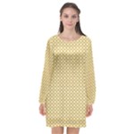 Kevin Style (2) Long Sleeve Chiffon Shift Dress 