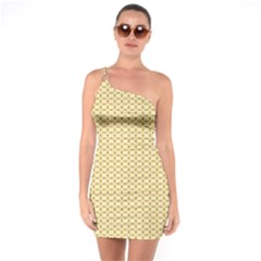 One Shoulder Ring Trim Bodycon Dress 