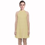 Kevin Style (2) Velvet Halter Neckline Dress 