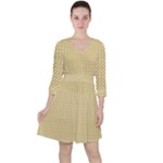 Kevin Style (2) Quarter Sleeve Ruffle Waist Dress