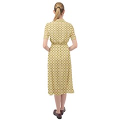 Keyhole Neckline Chiffon Dress 