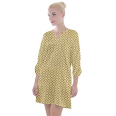 Open Neck Shift Dress 