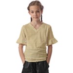 Kevin Style (2) Kids  V-Neck Horn Sleeve Blouse