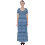  High Waist Short Sleeve Maxi Dress