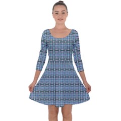 Quarter Sleeve Skater Dress 
