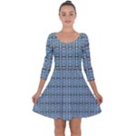  Quarter Sleeve Skater Dress