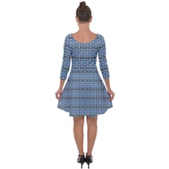 Quarter Sleeve Skater Dress 